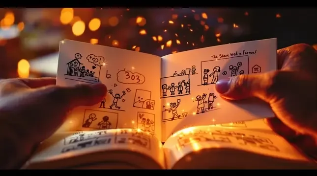 手翻书动画：指尖翻动的生命
